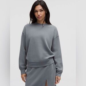 Lululemon Softstreme Cozy Crewneck oversized Sweatshirt in Slate Solar Gray